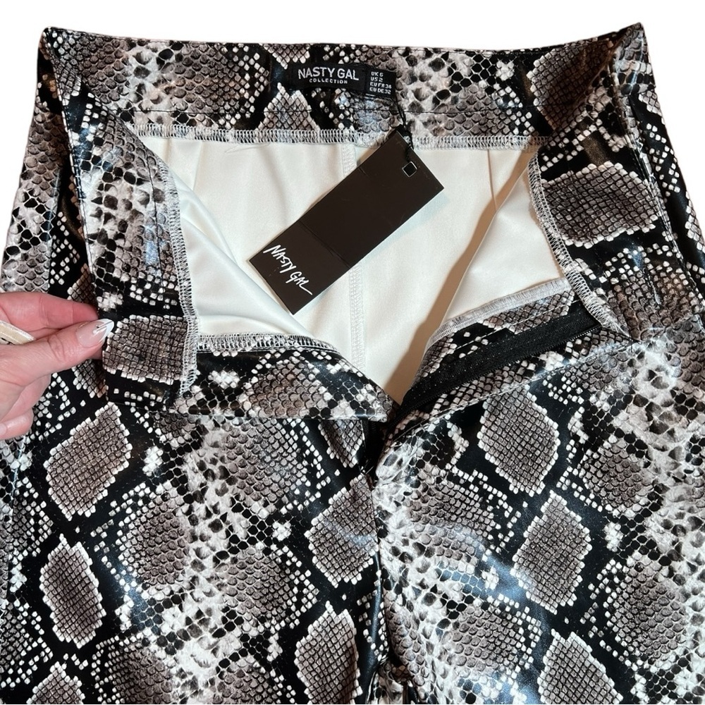 Nasty Gal Snake Print Trousers, US Size 2 NWT